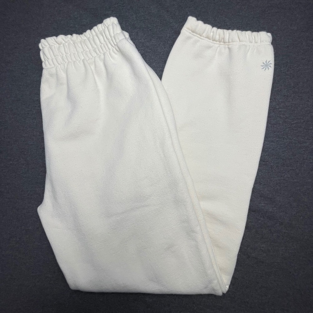 Athleta Girl Sweatpants Girls Size Large 12 Cream Unstoppable Fleece Joggers